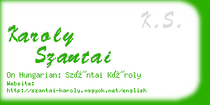 karoly szantai business card